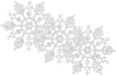 Decoris Sneeuwvlokken Kersthangers - Wit - 10 cm - 12 stuks