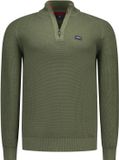 New Zealand Auckland NZA New Zealand Auckland Trui Pullover Half Zip 26gn491 Scouting Green Melange Mannen Maat - XL