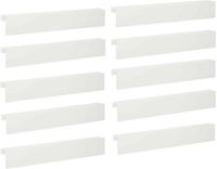 vidaXL Afdekprofiel voor tuinafboording 10 st 100 x 10 x 15 cm Staal Wit