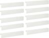 vidaXL Afdekprofiel voor tuinafboording 10 st 100 x 10 x 15 cm Staal Wit