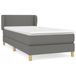 vidaXL Boxspringbed met matras, donkergrijs, 80x200 cm, gestoffeerd