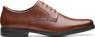 CLARKS Howard Walk Heren Veterschoenen Leer Bruin