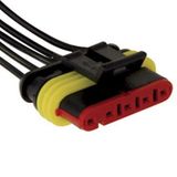 Restagraf Universele voorbedrade connector, serie 1.5 waterdicht - Elektrische aansluiting - 5-weg - mannelijk