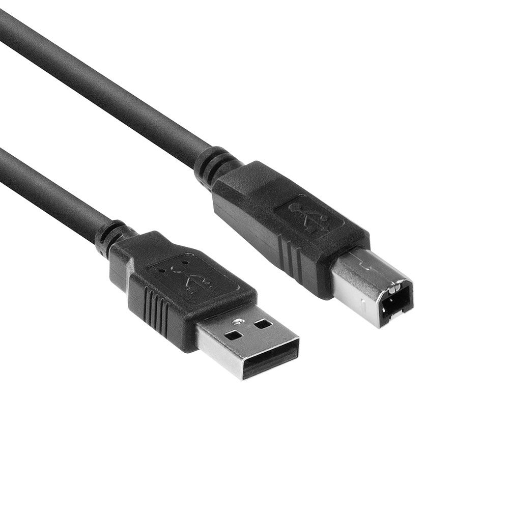 USB 2.0 printerkabel 0,5 meter USB A-B zwart