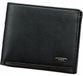 Portefeuille homme en similicuir - Compact - Noir - Sans fermeture - Sac cadeau