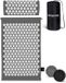 LifeGoods Spijkermat met Kussen - Shakti Mat - Acupressuur Mat - Spijkerbed - Massage Mat - Voor Pijnverlichting, Spierherstel, Stressverlichting en Meer - Incl. 2x Triggerpoint Bal - 60x40x2cm - Grijs