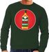 Bellatio Decorations Foute kersttrui / sweater Merry Chrismas Whiskey groen voor heren - Kersttrui voor whisky liefhebber L