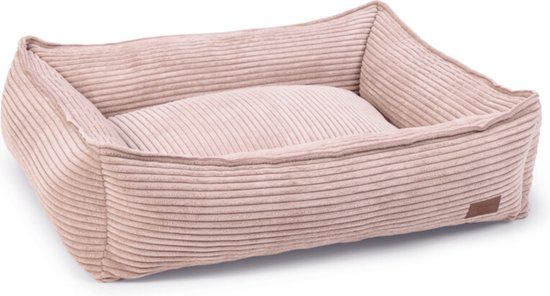 Designed by Lotte Ribbed Hondenmand - Roze - 80x70x22 cm