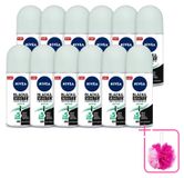 NIVEA MEN Black & White Invisible Active Déodorant Roller 50 ml - 12 pièces