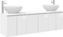 vidaXL Meuble de salle de bain 3 pièces Blanc laqué 49,5 x 44,5 x 65 cm