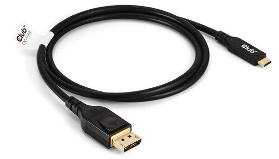 Club 3D USB TYPE-C TO DisplayPort DP80 Bidirectional VESA Certified Cable 1m