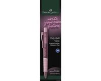 Faber-Castell Polyball View Balpen BB (Extra Breed) Kunststof Blauw