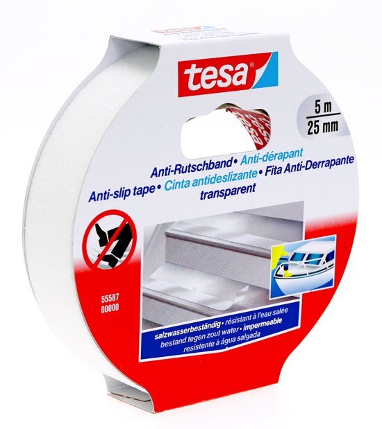 tesa - 55587 - anti-slip tape 25mm x 5mtr transparant