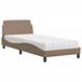 vidaXL Lit avec matelas "Dover" similicuir couleur cappuccino 90x200 cm
