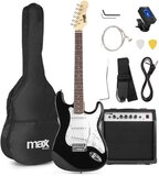 MAX Gigkit Elektrische gitaar met gitaar versterker - Zwart - Beginner gitaarset