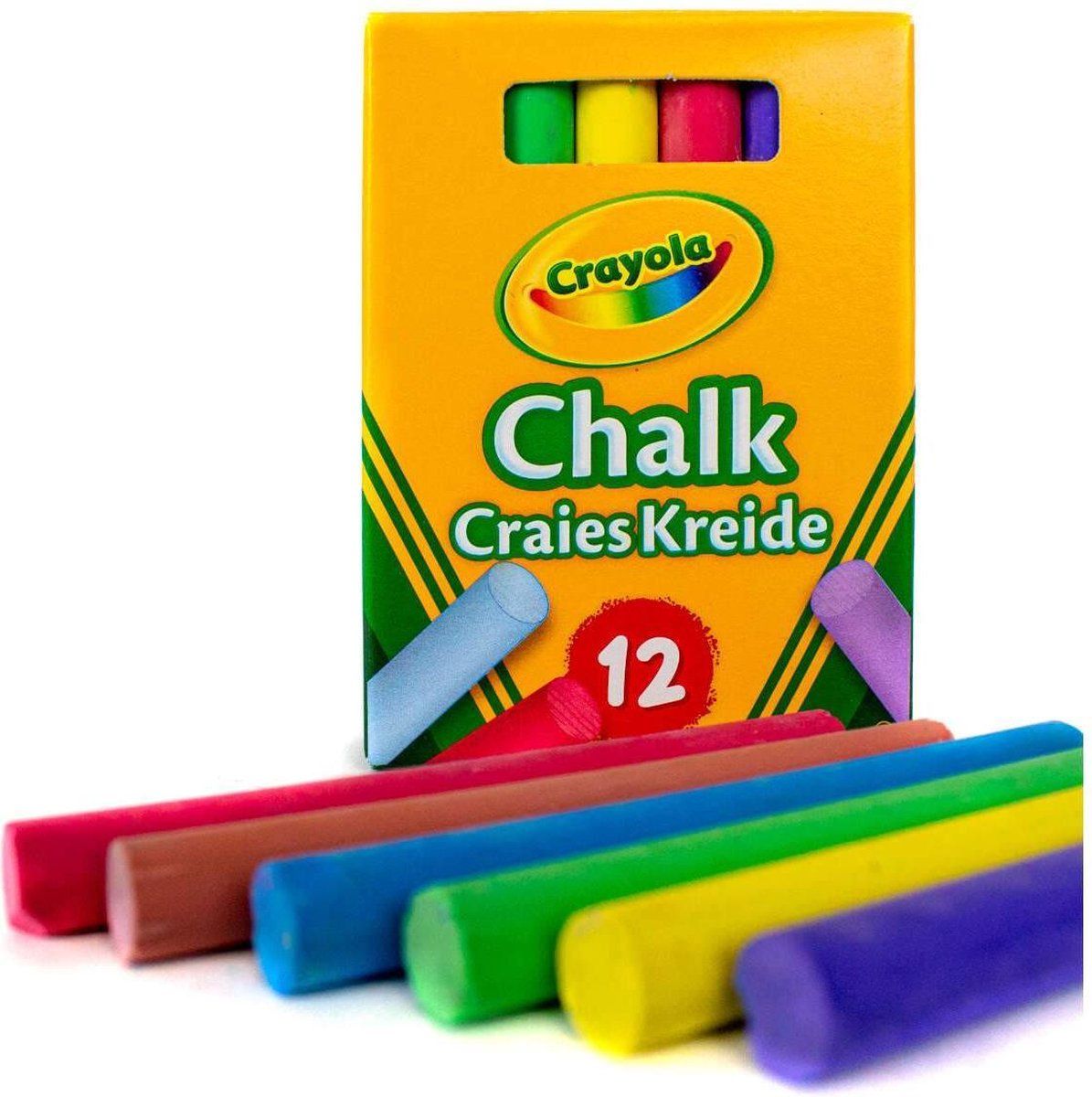 Crayola 12 Gekleurde Bordkrijtjes - CC030005