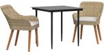 vidaXL Tuinset 3-delig Beige Polyrattan