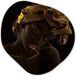 MuchoWow Organische Wanddecoratie - Kunststof Muurdecoratie - Organisch Schilderij - Vrouwen - Hoofddoek - Goud - Luxe - 60x60 cm - Forex - Multicolor - Asymmetrisch