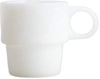 Homla PALLORA White glas met handvat, 250 ml