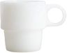 Homla PALLORA White glas met handvat, 250 ml