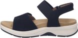 Josef Seibel Estelle 13 Platte sandalen Vrouwen Zwart Leer Maat 40