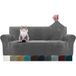 Housse de canapé en velours épais super extensible pour chiens, chat, animal de compagnie, 1 pièce, protecteur de meubles élastique en peluche (3 places, gris)