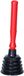 Toyma Ontstopper - toilet / gootsteen - rood - kunststof - rubber - 27 cm - plopper
