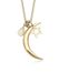 Elli Dames Halsketting Maansteen Halve Maan Veer Ster 925 Sterling Zilver 60 cm