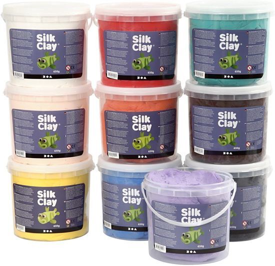 creotime Silk Clay - Klei - kleuren assorti 10 x 650 gram