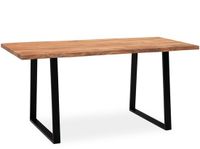Wohnling Bureau acaciahout zwart 180x90 cm