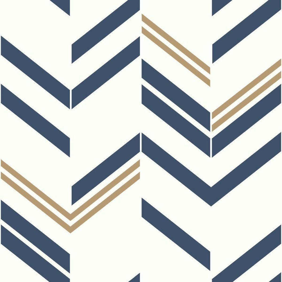 RoomMates Behang Peel And Stick Cev-s 503 Cm Vinyl Blauw/goud