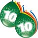 Folat Verjaardag leeftijd ballonnen 10 jaar - 16x - multi - 30 cm