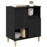 vidaXL - Dressoir - Zwart - eiken - 35 x 60 x 70 cm - Bewerkt hout