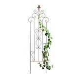Relaxdays Trellis Metaal - Set van 2 - 116 x 35 cm - Klimplanten - Bruin