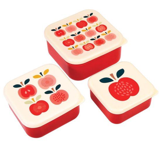 Rex London Lunchbox Set - 3-Delig - Vintage Apple - BPA-vrij