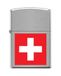 ZIPPO Zwitserse vlag - stormaansteker, navulbaar, in hoogwaardige geschenkdoos