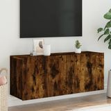 Prolenta Maison Exclusive - TV-meubel voor aan de muur, gerookt eikenhout, 100x30x41 cm