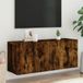 Prolenta Maison Exclusive - TV-meubel voor aan de muur, gerookt eikenhout, 100x30x41 cm
