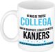 Bellatio Decorations Cadeau koffie/thee mok voor collega - blauw - afscheid collega - keramiek