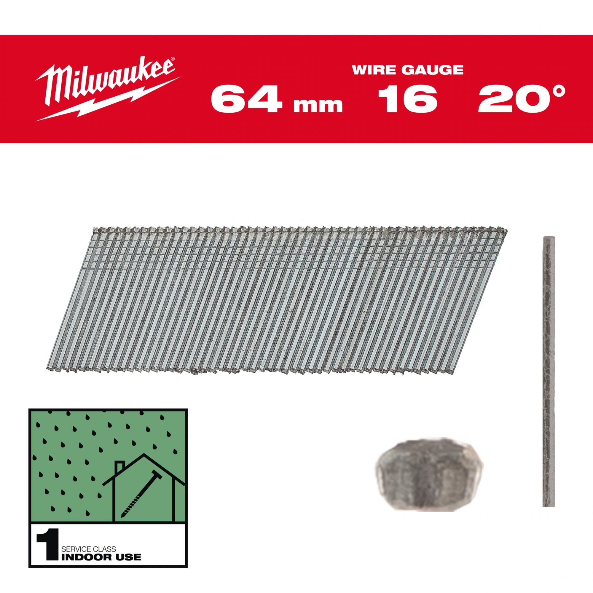 Milwaukee 4932492586 Nagels 16G/20/64mm/G/SC1-2kpc