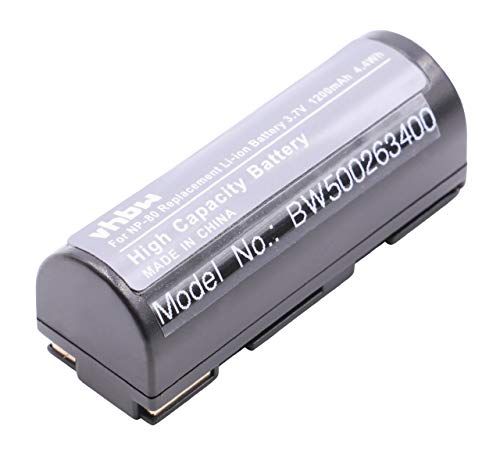 VHBW Accuset 1200 mAh (3,7 V) voor camera FujiFilm FinePix 4800 zoom, 4900 zoom, 6800 zoom, 6900 zoom zoals NP-80, NP-80e.