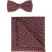 OLYMP Set cravate papillon et pochette sienna, imprimé