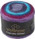 Wollbiene Cupcake Glitter - Verloopgaren - 150 gram - 540 meter - Breigaren - Haakgaren - Glitter - 3210