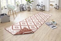 Northrugs Malibu Indoor/Outdoor Rug - Terracotta/Cream - 80x250cm