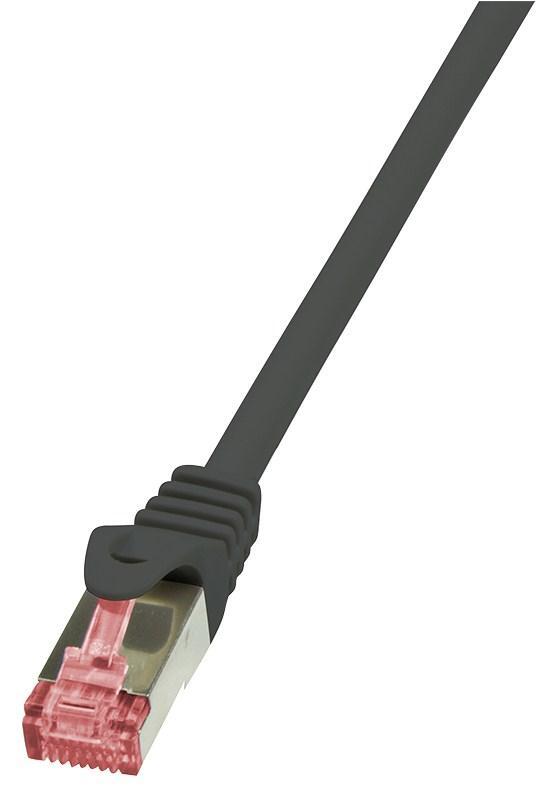 LogiLink RJ45 Netwerk Aansluitkabel CAT 6 S/FTP 2 m Zwart Vlambestendig Snagless