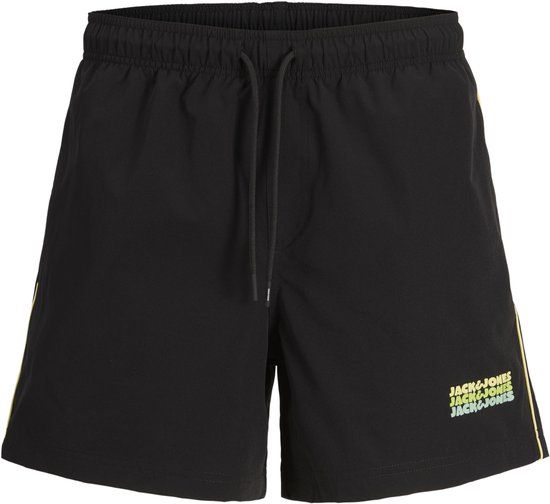 JACK & JONES JPSTMAUI SUNRISE TRIPLE LOGO SWIM SHORTS - HEREN SHORTS - ZWART