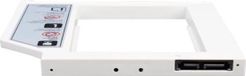 SilverStone SST-TS08 - 2,5 inch SSD of HDD laptop uitbreidingsadapter voor slanke dvd-bay en dunne dvd-externe behuizing, wit