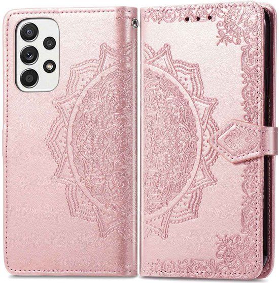 imoshion Hoesje - Geschikt voor Samsung Galaxy A33 - Mandala Bookcase - Rosé Goud