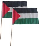 Promex Gmbh Drapeau Palestine drapeau sur bâton - 2x - 30 x 45 cm