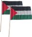 Promex Gmbh Drapeau Palestine drapeau sur bâton - 2x - 30 x 45 cm
